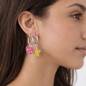 🇫🇷 KARL LAGERFELD PARIS Heart & Star Mismatched Hoop Earrings